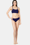 Amante Double Layered Non Wired Full Coverage Cami Bra - Medieval Blue — thumbnail 5